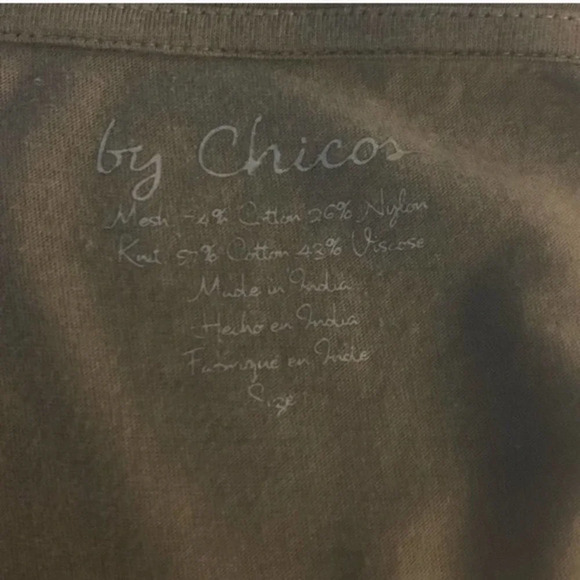 CHICOS | Gray Sheer Lace Overlay Lined Bodice Medium - Picture 6 of 6